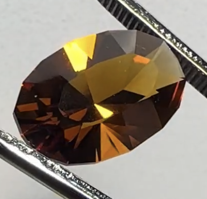 Citrine — Deep Reddish Orange Oval