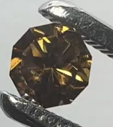 Zircon — Honey Yellow-Orange Decagon